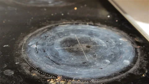 Dirty electric stove Video stock 101243926