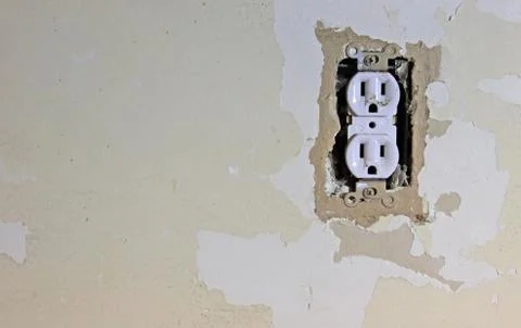 Dirty Electrical Outlet Foto stock