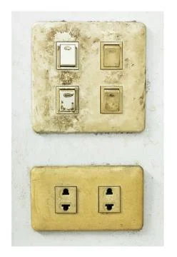 Dirty electrical plug Stock Photos