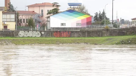 Dirty Flood River 動画素材 86769925