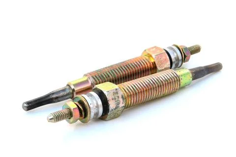 Dirty fuel injector engine Stock Photos