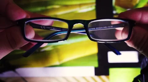 Dirty glasses in the foreground Stock Footage 63175873