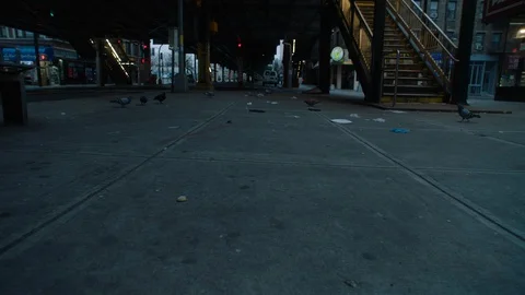 Dirty Ground Below Subway Platform Stock Footage 129269354