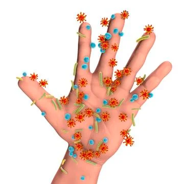 Dirty hands, conceptual image Stock Photos