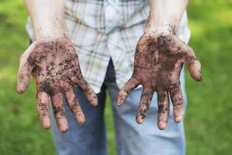 Dirty hands Stock Photos