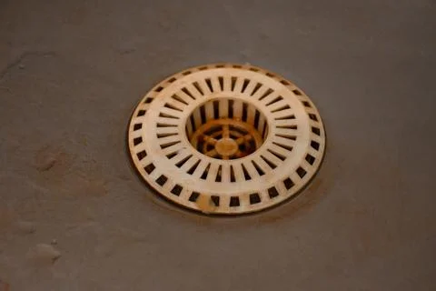 Dirty kitchen sink drain Stock Photos
