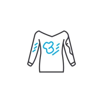 Dirty laundry linear icon concept. Dirty laundry line vector sign, symbol Stock Illustration