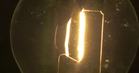 Dirty light bulb flickering macro Stock Footage 63402504