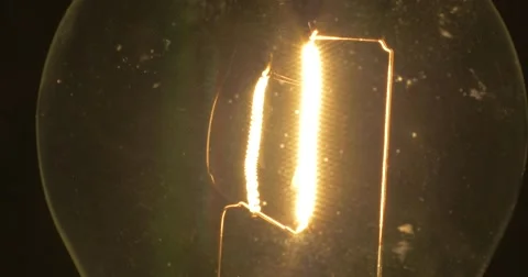 Dirty light bulb turning off and on macro Stock Footage 63401536