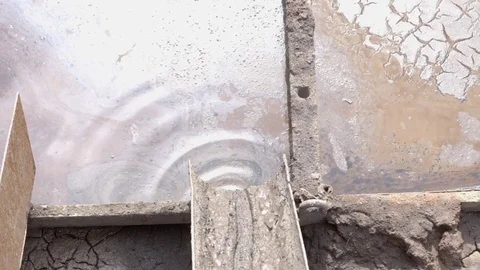 Dirty liquid poured from the chimney 스톡 동영상 71641264