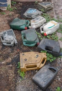 Dirty oil container Stock Photos