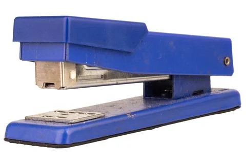 Dirty old stapler on white background Stock Photos