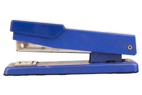 Dirty old stapler on white background Stock Photos