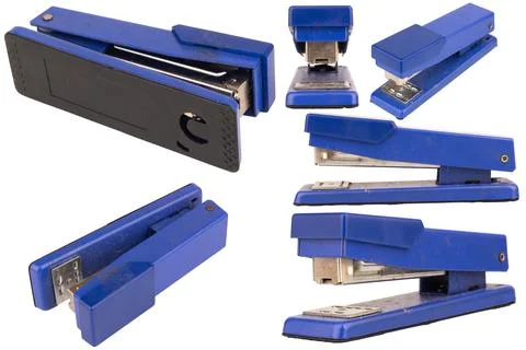 Dirty old stapler on white background Stock Photos