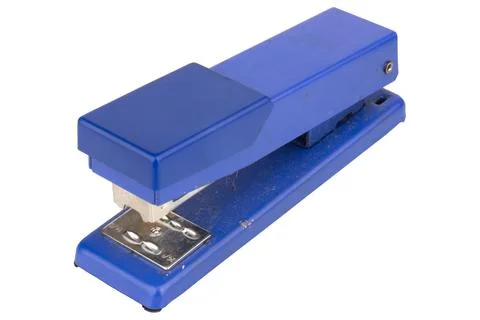 Dirty old stapler on white background Stock Photos