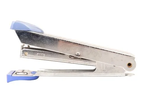 Dirty old stapler on white background Stock Photos