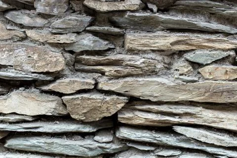 Dirty old stone wall. Foto stock