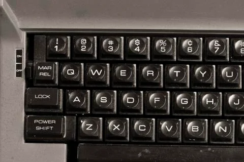 Dirty old typewriter Stock-Fotos