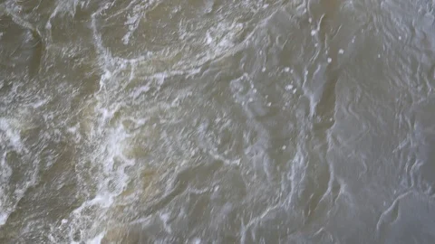 Dirty Olt river at springtime Stock Footage 104787826