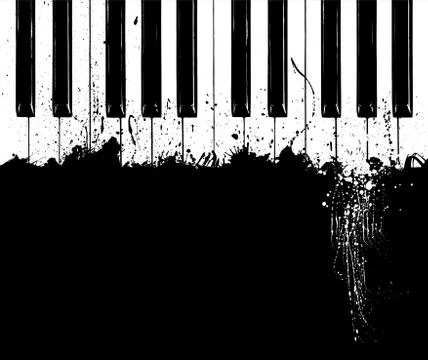 Dirty piano keys Stock Illustration