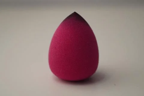 Dirty pink makeup sponge Stock Photos