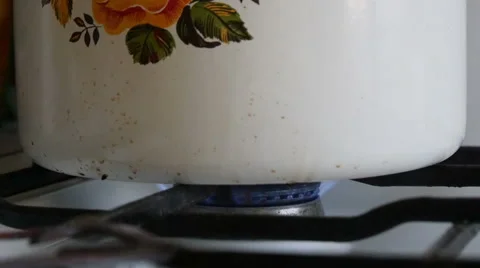Dirty Pot On the Stove Stock Footage 42564425