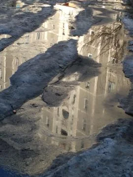 Dirty puddle Stock Photos