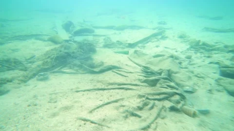 Dirty Sea Floor Stock Footage 143428030