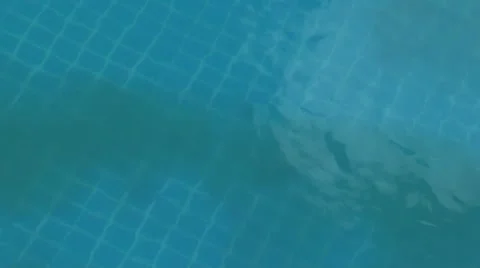 Dirty sediments on the bottom of pool zoom out Stock Footage 41683331