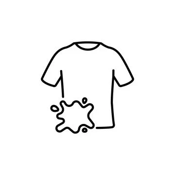 Dirty shirt icon vector isolated on background Stock Illustration