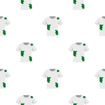Dirty shirt pattern flat Stock Illustration