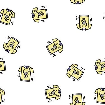 Dirty smelling t-shirt vector seamless pattern Stock Illustration