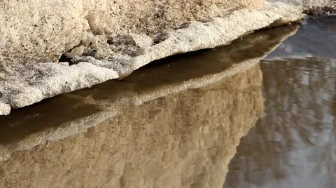 Dirty snow melts Video stock 48410040