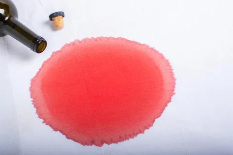 Dirty stain of wine on the table Stock Photos