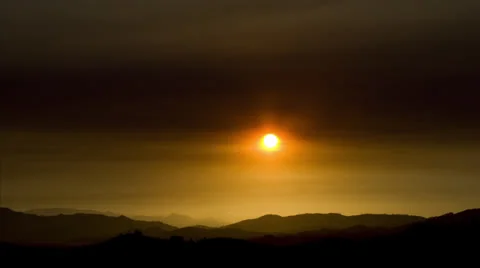 Dirty Sunrise Stock Footage 26136562