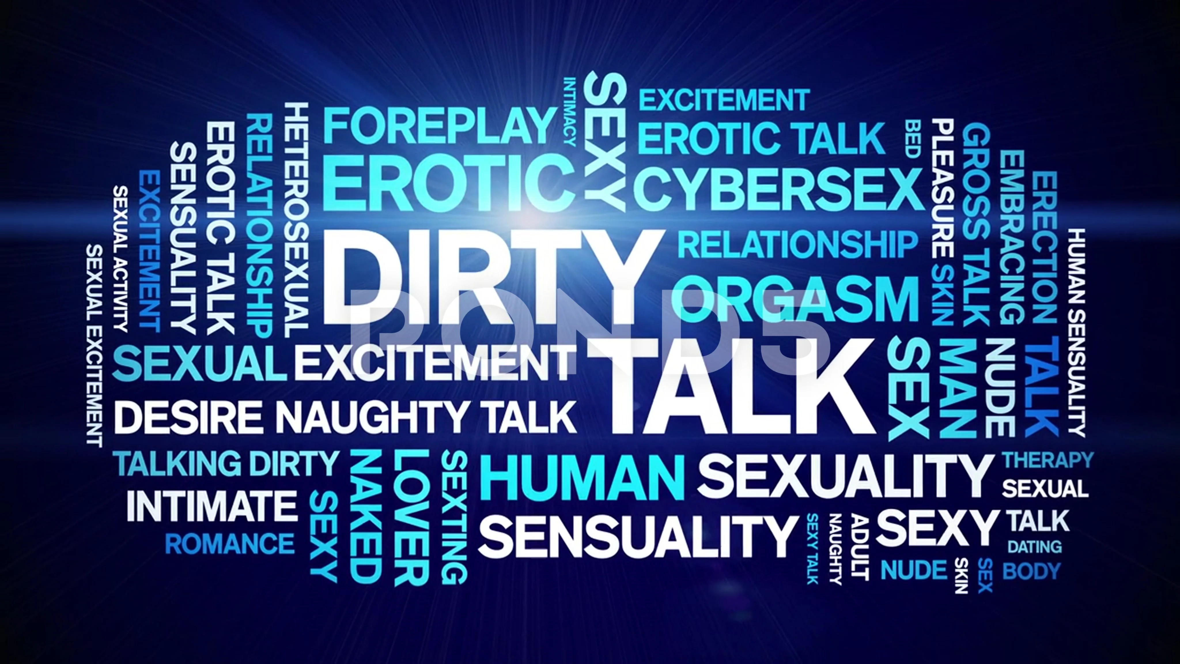 Dirty Talk animated word cloud,animation text kinetic typography seamless  loop.