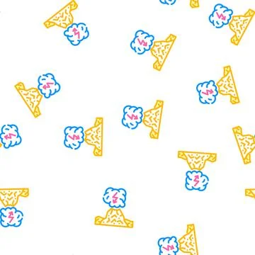 Dirty thunderstorm vector seamless pattern color Stock Illustration