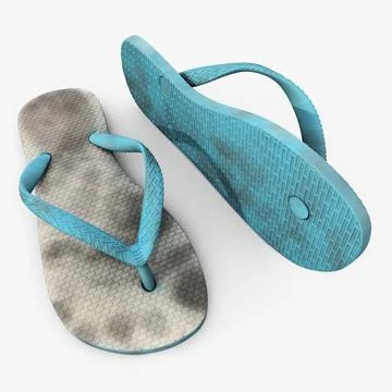 Dirty Traditional Sandals 3D Model