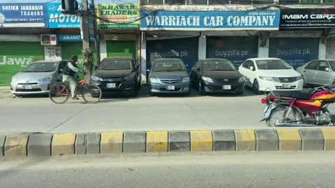 Dirty traffic making rush on roads in Lahore Pakistan on March 18, 2024 Video stock 269171538