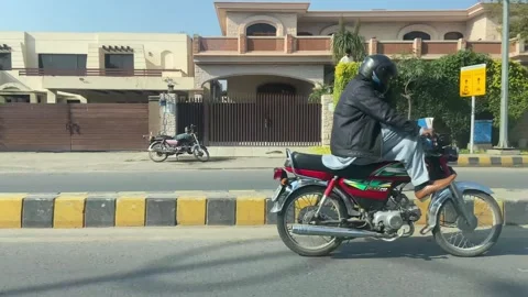 Dirty traffic making rush on roads in Lahore Pakistan on March 18, 2024 Stock Footage 269180643