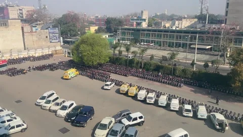 Dirty traffic making rush on roads in Lahore Pakistan on March 18, 2024 Stock-Footage 269220012