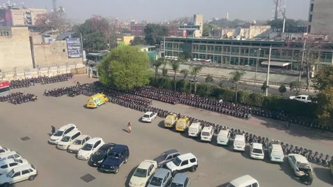 Dirty traffic making rush on roads in Lahore Pakistan on March 18, 2024 Stock Footage 269220131