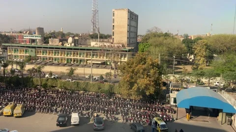 Dirty traffic making rush on roads in Lahore Pakistan on March 18, 2024 Stock-Footage 269222371