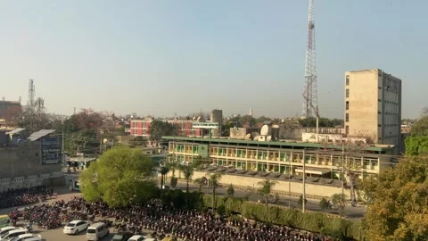 Dirty traffic making rush on roads in Lahore Pakistan on March 18, 2024 Stock Footage 269224017