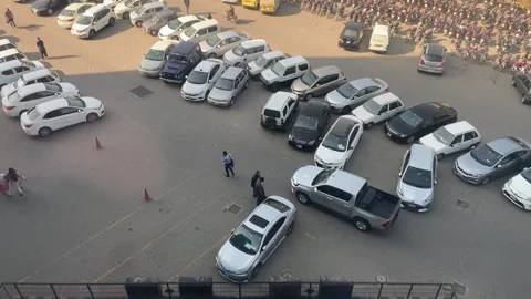 Dirty traffic making rush on roads in Lahore Pakistan on March 18, 2024 Stock Footage 269224430