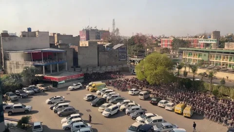 Dirty traffic making rush on roads in Lahore Pakistan on March 18, 2024 Stock Footage 269224902