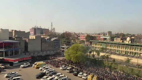 Dirty traffic making rush on roads in Lahore Pakistan on March 18, 2024 Stock Footage 269250395