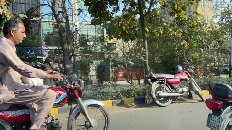 Dirty traffic making rush on roads in Lahore Pakistan on March 18, 2024 Stock Footage 269261589