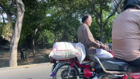 Dirty traffic making rush on roads in Lahore Pakistan on March 18, 2024 Stock Footage 269262191