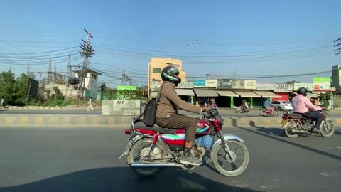 Dirty traffic making rush on roads in Lahore Pakistan on March 18, 2024 Stock-Footage 269825444
